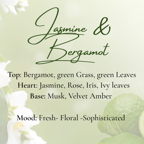 Iris Flute Scented Kerze Jasmine & Bergamot (500ml)